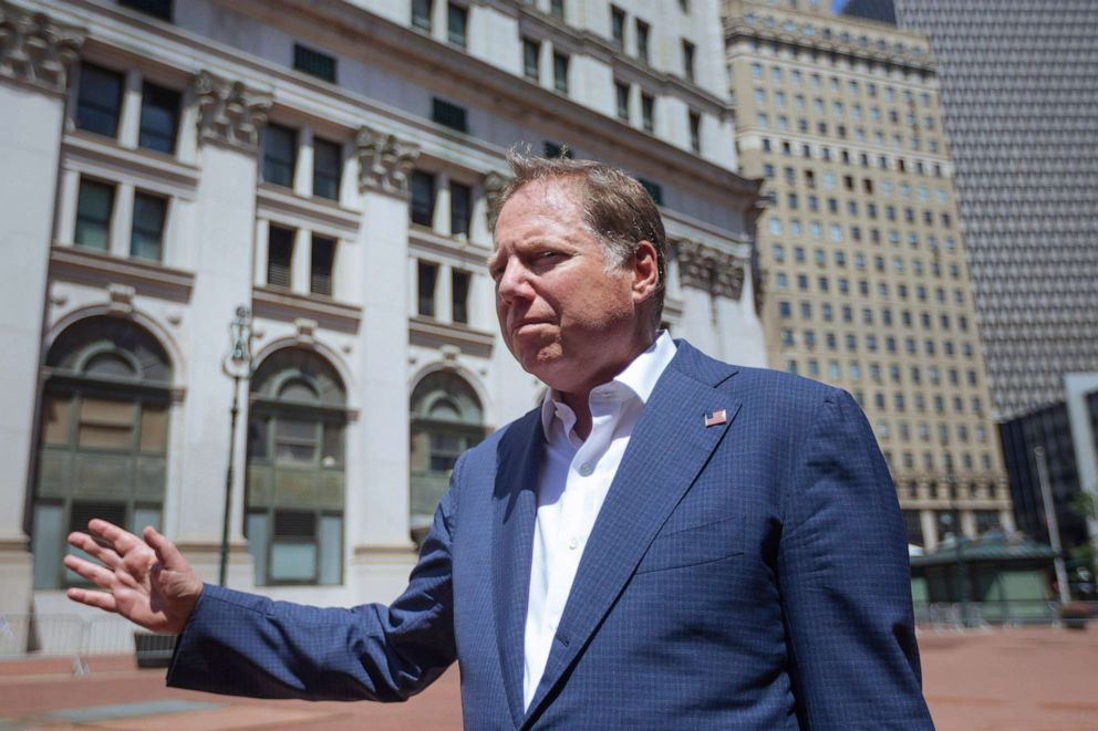 PHOTO: Geoffrey S. Berman, United States attorney for the Southern District of New York, arrives to his office in New York on Saturday, June 20, 2020.