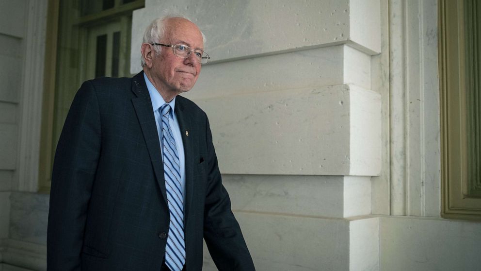 PHOTO: Senator Bernie Sanders, exits the Capitol after a vote in Washington, D.C., March 18, 2020. 