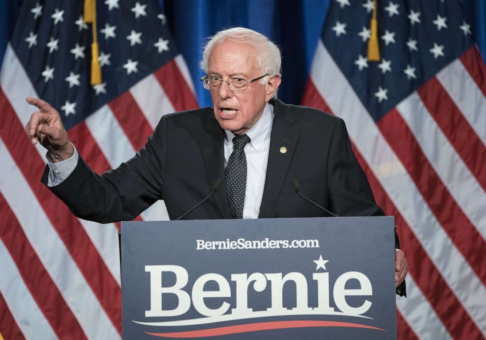 PHOTO: Senator Bernie Sanders, an independent from Vermont and 2020 presidential candidate, speaks during an event in Washington, D.C., July 17, 2019.