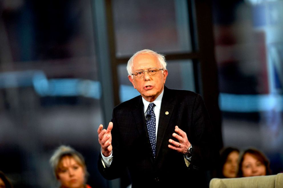 PHOTO: Sen. Bernie Sanders participates in a FOX News Town Hall at SteelStacks, April 15, 2019, in Bethlehem, Pennsylvania.