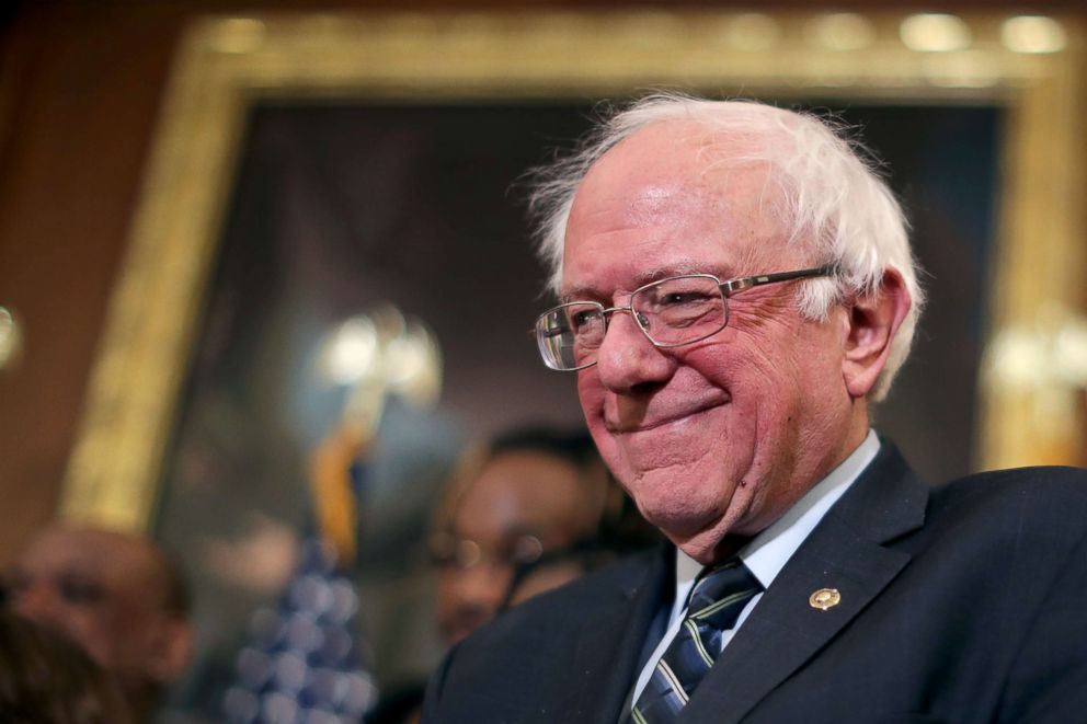 PHOTO: Sen. Bernie Sanders attends an event to introduce the Raise The Wage Act in the Rayburn Room at the U.S. Capitol, Jan. 16, 2019, in Washington, DC.