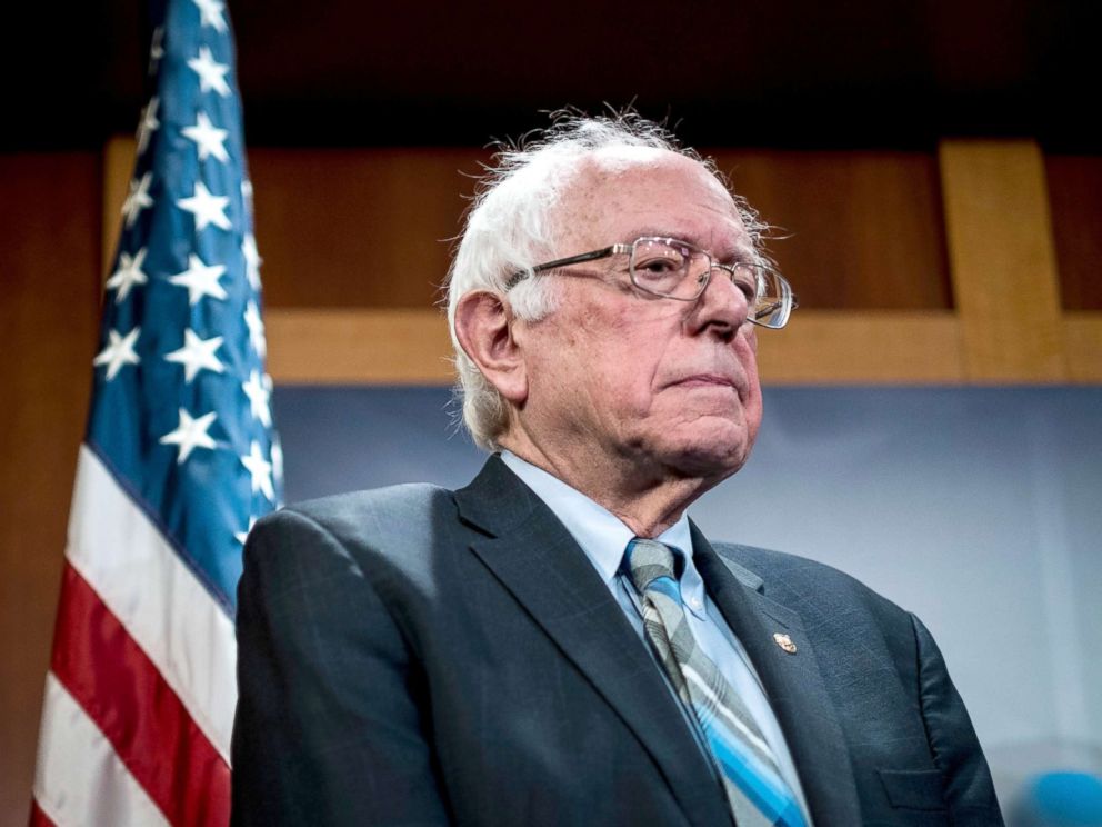 PHOTO: Senator Bernie Sanders speaks during a press conference on Capitol Hill in Washington, DC, Jan. 30, 2019.