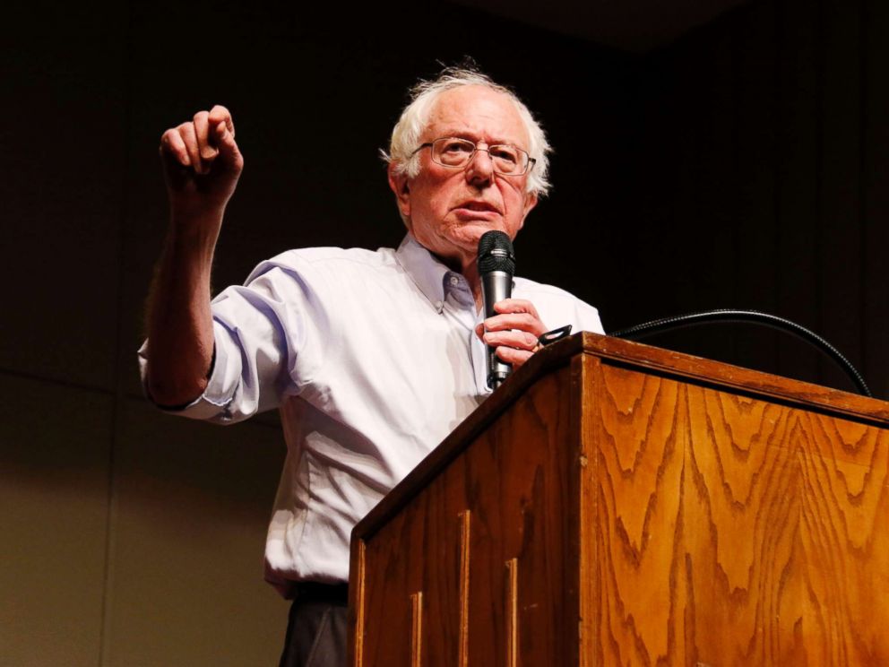 PHOTO: Sen. Bernie Sanders speaks at the Our Revolution rally, March 10, 2018, in Lubbock, Texas.