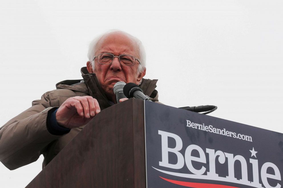 PHOTO: Democratic presidential candidate Sen. Bernie Sanders rallies with supporters in Salt Lake City, March 2, 2020.