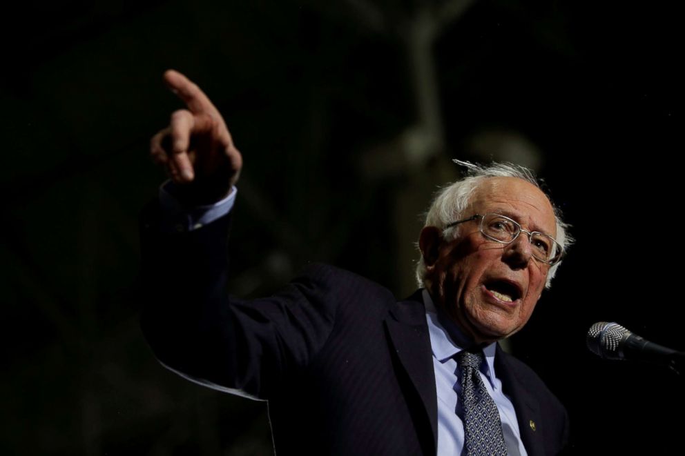 PHOTO: 2020 presidential candidate and Senator Bernie Sanders speaks at a campaign event in Chicago, March 3, 2019.