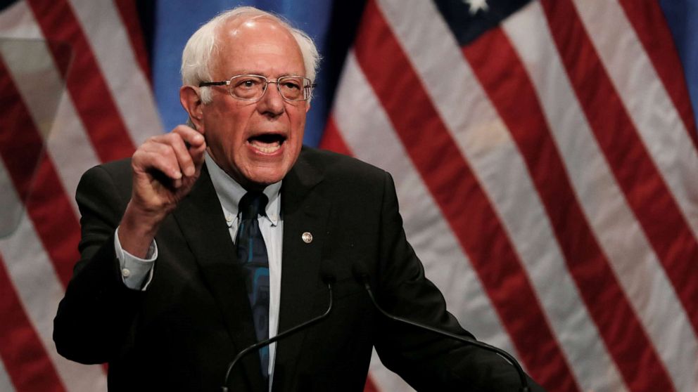 PHOTO: Democratic 2020 presidential candidate Senator Bernie Sanders attends a campaign event at George Washington University in Washington, June 12, 2019.