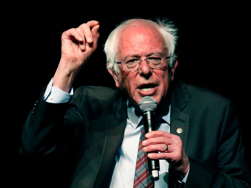 In this photo from April 4, 2018, Senator Bernie Sanders, Vt., Spoke to a question at a public meeting with Jackson Mayor Chokwe Antar Lumumba