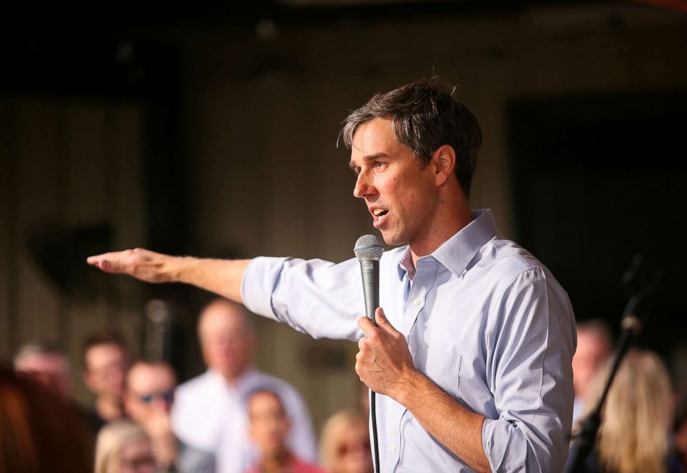 PHOTO: Rep. Beto O'Rourke campaigns in Houston, Nov. 11, 2017.