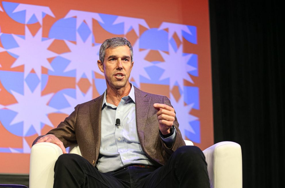 PHOTO: Democratic candidate for Texas Governor Beto O'Rourke speaks at a featured session during South by Southwest, on March 12, 2022, in Austin.