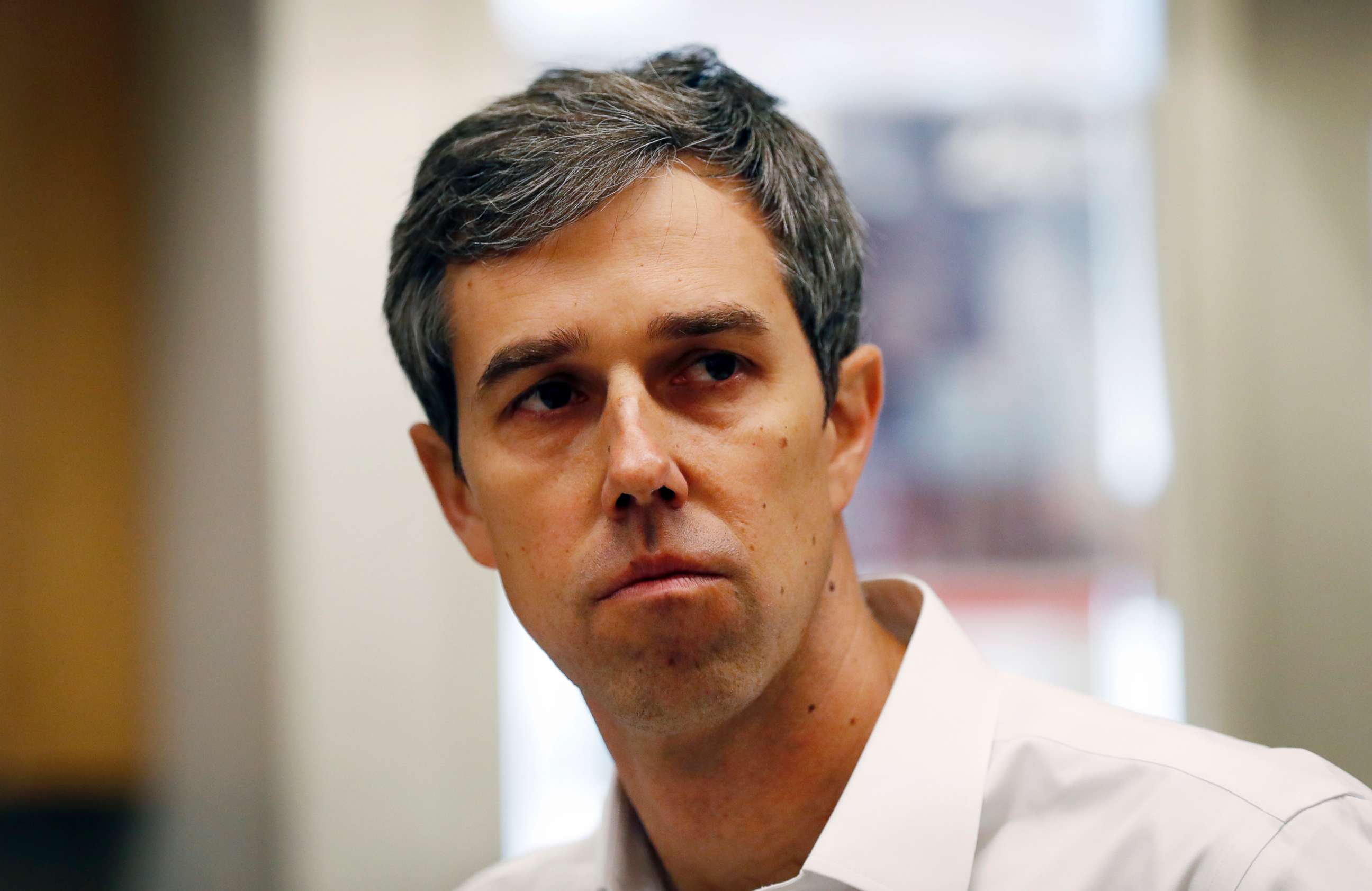 PHOTO: Former Texas congressman and Democratic presidential candidate Beto O'Rourke during a stop at the Michigan Regional Council of Carpenters, March 18, 2019, in Ferndale, Mich.