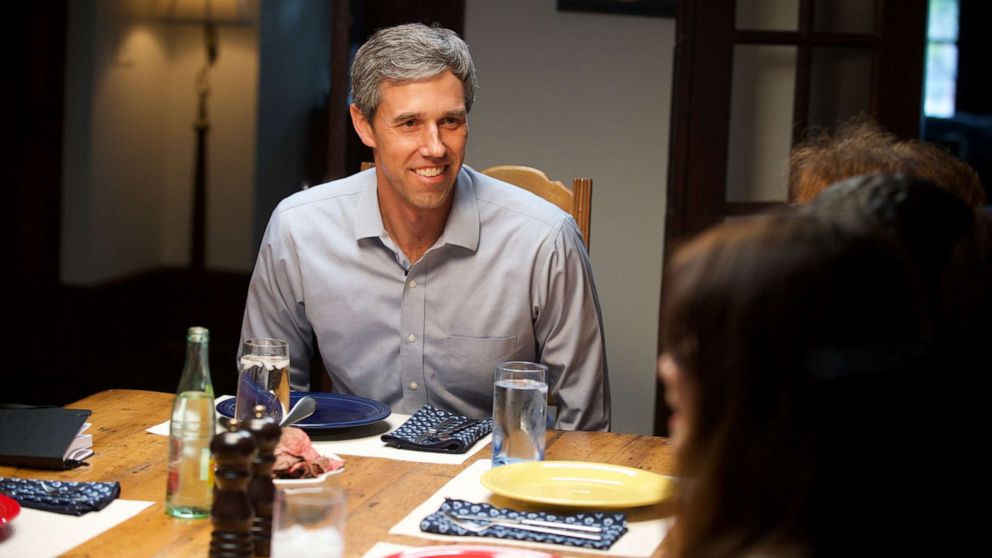 PHOTO: The 2020 presidential candidate sits down with three voters at his home in El Paso, Texas, for a conversation about the issues.