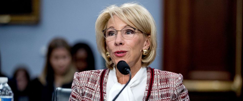 Education Secretary Betsy Devos Responds To Critics Over Proposed