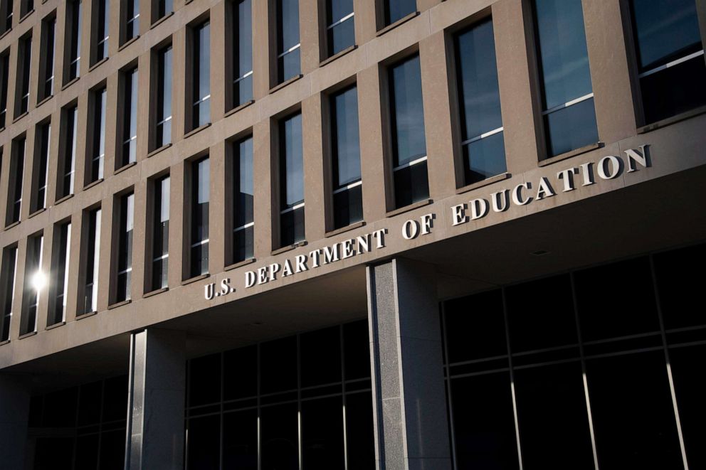 PHOTO: The U.S. Department of Education stands in Washington, D.C., February 21, 2021.