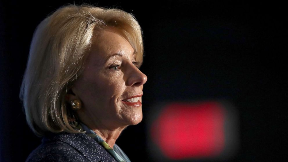 Education Secretary Betsy DeVos speaks at the National Parent-Teacher Association's 2018 Legislative Conference March 13, 2018 in Arlington, Virginia.
