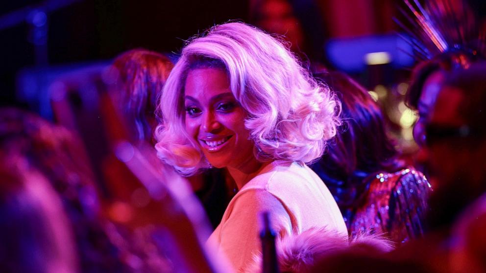 PHOTO: Beyoncé attends Glamour Women of the Year at the Times Square EDITION Hotel, Oct. 8, 2024, in New York.