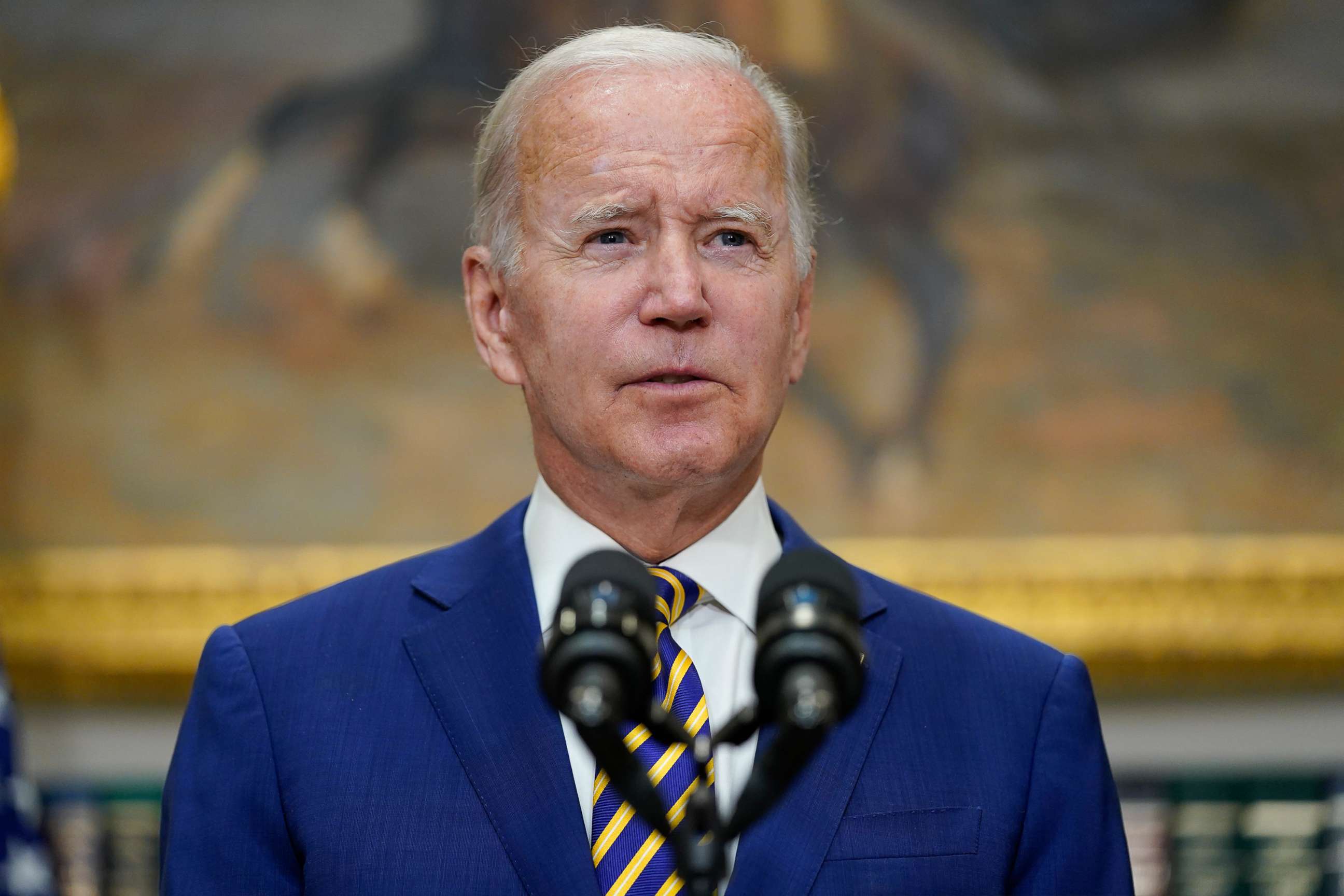 PHOTO: President Joe Biden speaks about student loan debt forgiveness in the Roosevelt Room of the White House, Aug. 24, 2022.