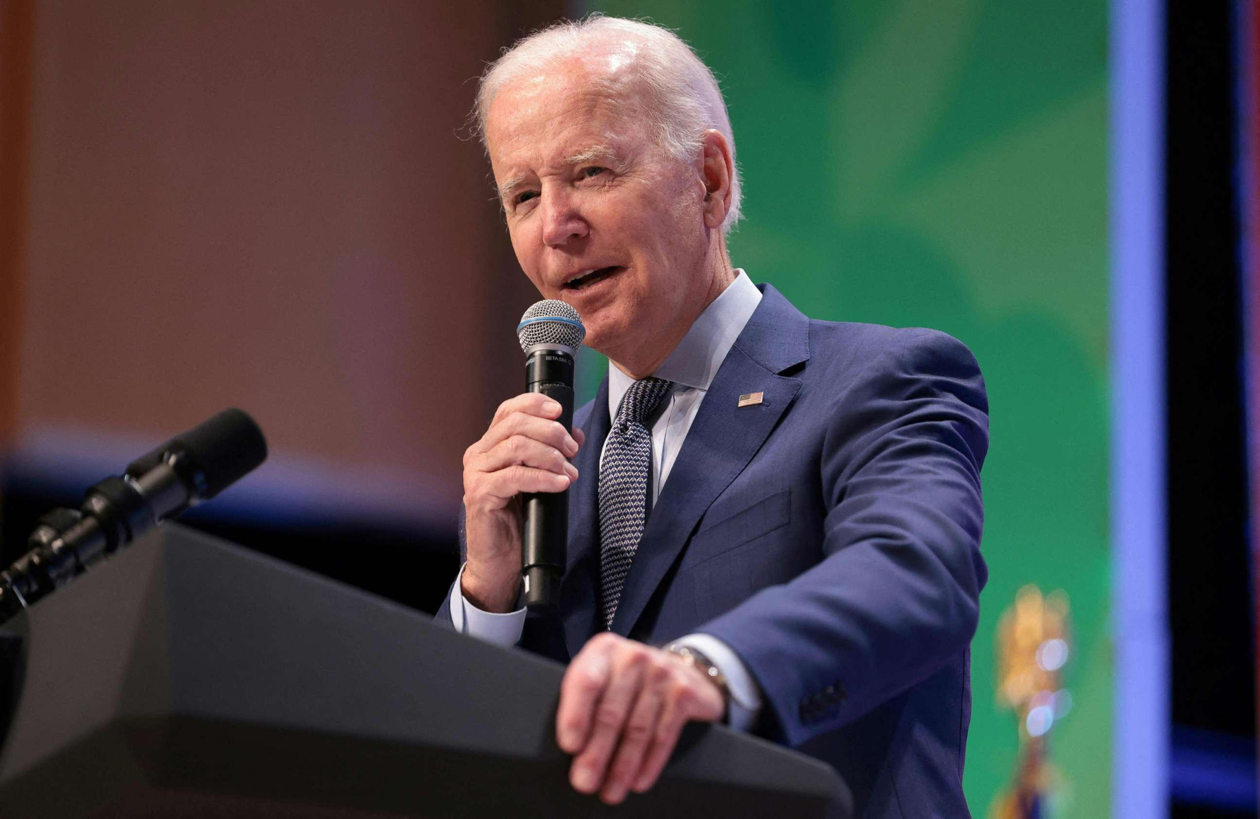 PHOTO: President Joe Biden speaks during an event at the Ronald Reagan Building in Washington, D.C., Sept. 28, 2022.