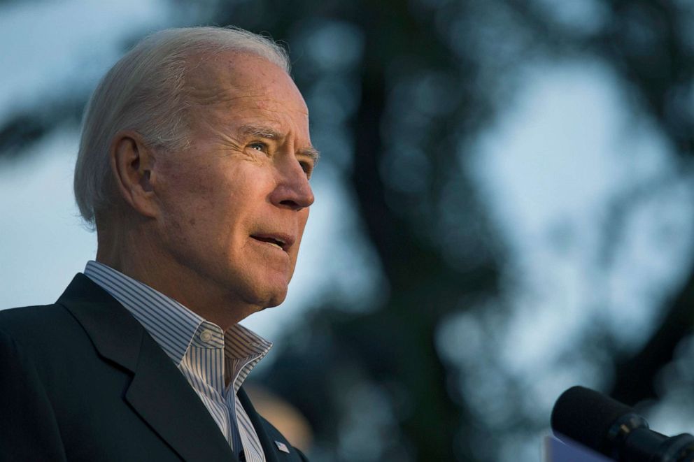 PHOTO: Democratic presidential candidate and former Vice President Joe Biden speaks at a community event while campaigning, Dec. 13, 2019, in San Antonio, Texas. 