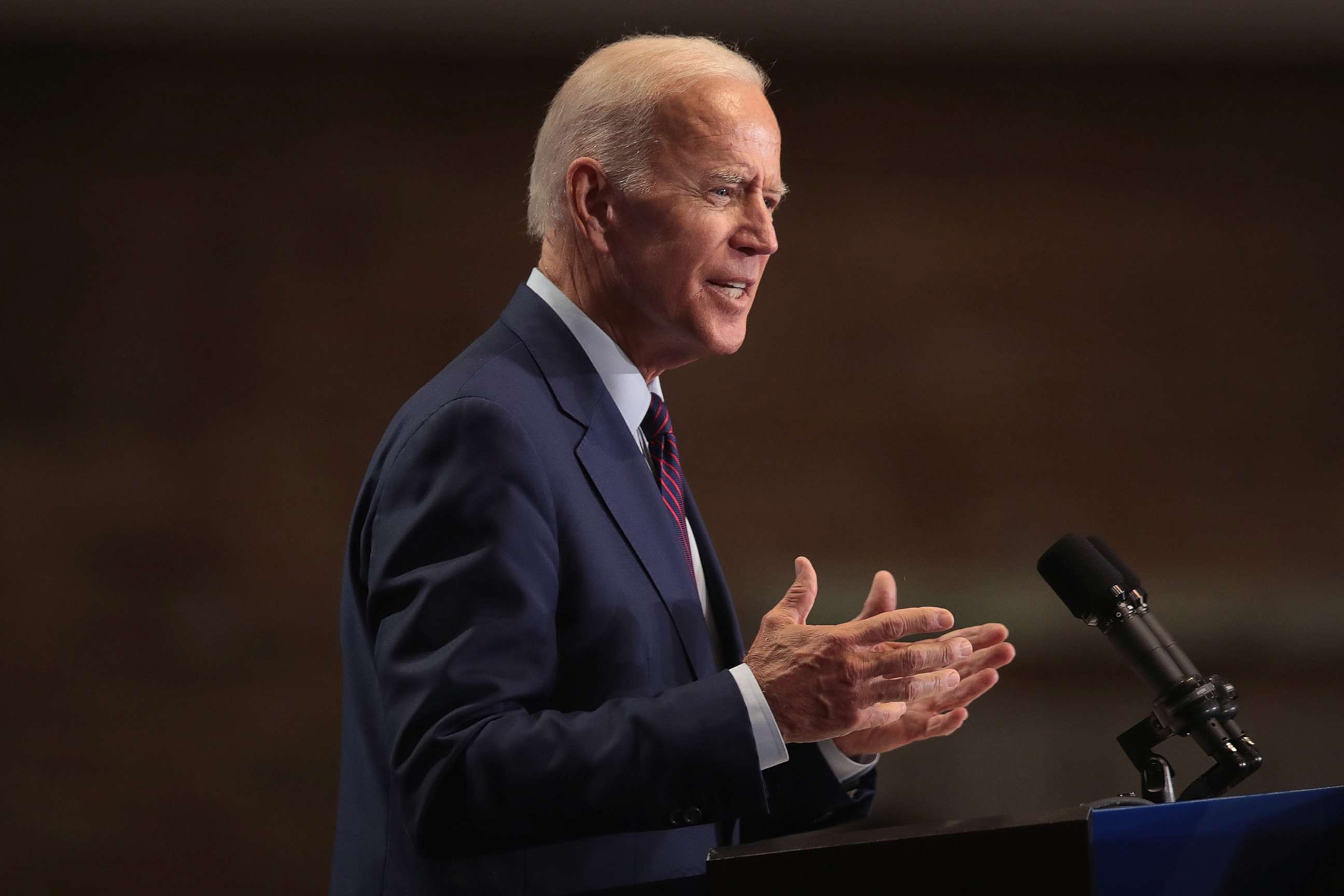 PHOTO: Democratic presidential candidate, former Vice President Joe Biden speaks to guests at the Rainbow PUSH Coalition Annual International Convention, June 28, 2019, in Chicago.