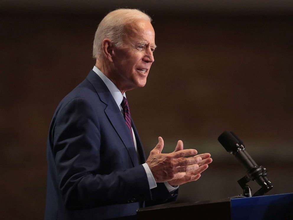 PHOTO: Democratic presidential candidate, former Vice President Joe Biden speaks to guests at the Rainbow PUSH Coalition Annual International Convention, June 28, 2019, in Chicago.