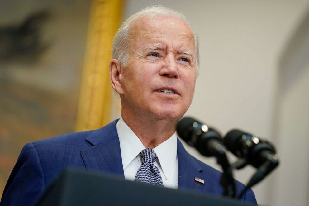 PHOTO: President Joe Biden speaks about abortion access ahead of a signing an executive order in the Roosevelt Room of the White House, July 8, 2022, in Washington.