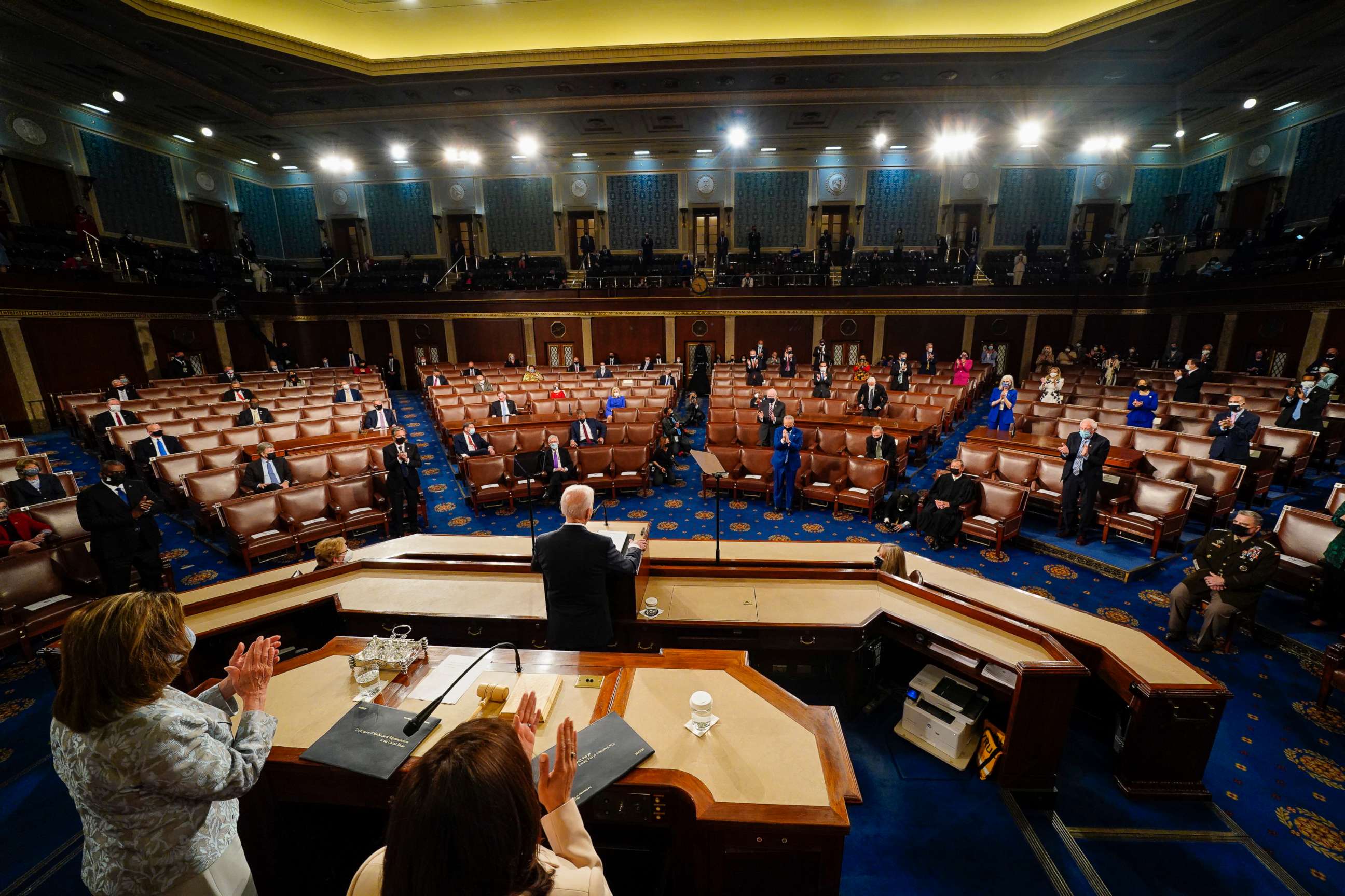 PHOTO: President Joe Biden addresses a joint session of Congress on April 28, 2021, in Washington.