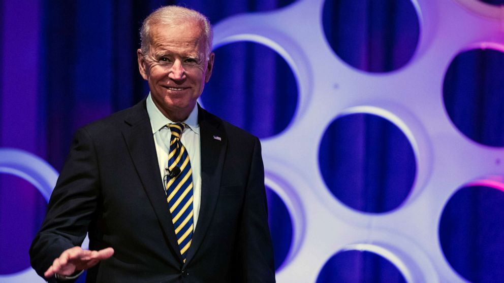 Former Vice President Joe Biden arrives for a forum on the opioid epidemic, at the University of Pennsylvania in Philadelphia, April 11, 2019.