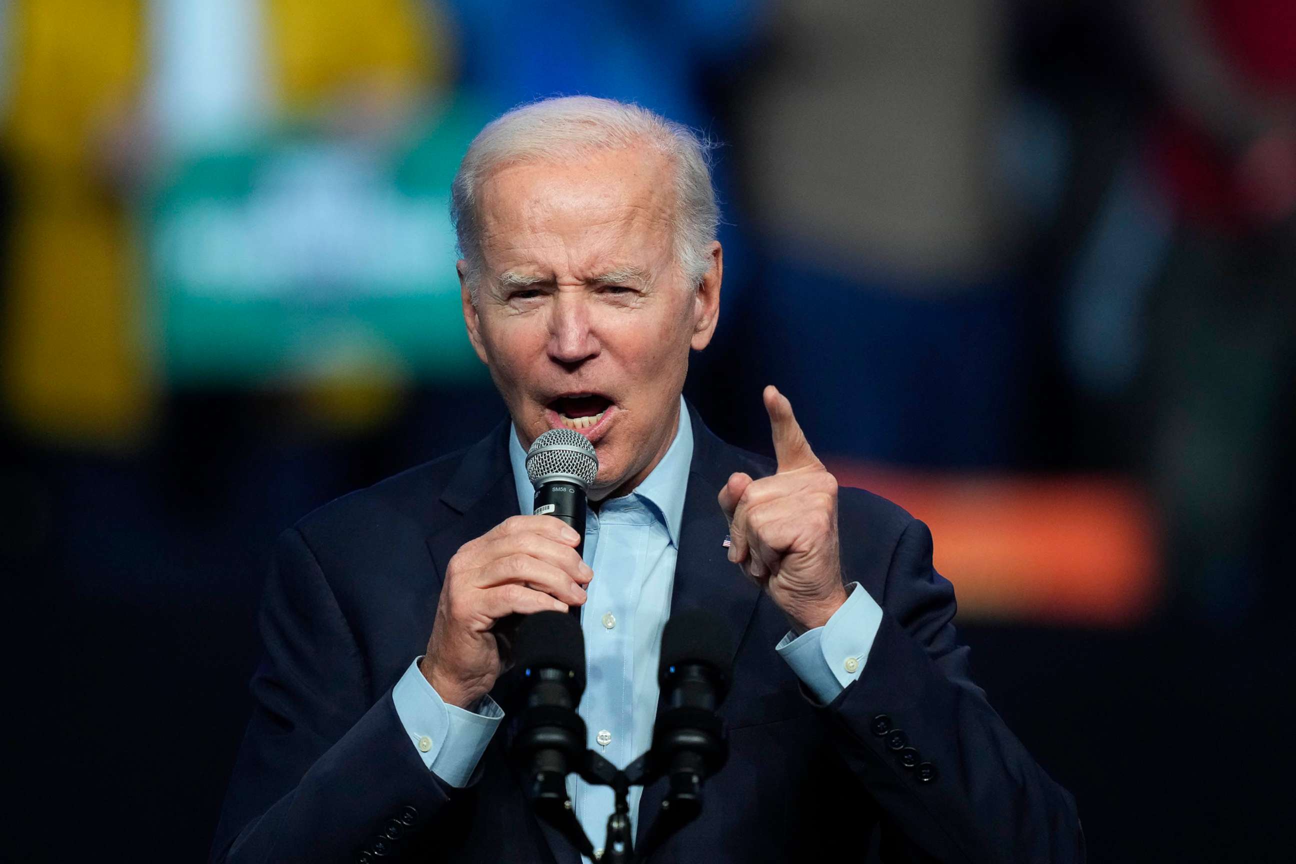 President Joe Biden speaks at a campaign rally, Nov. 5, 2022, in Philadelphia.