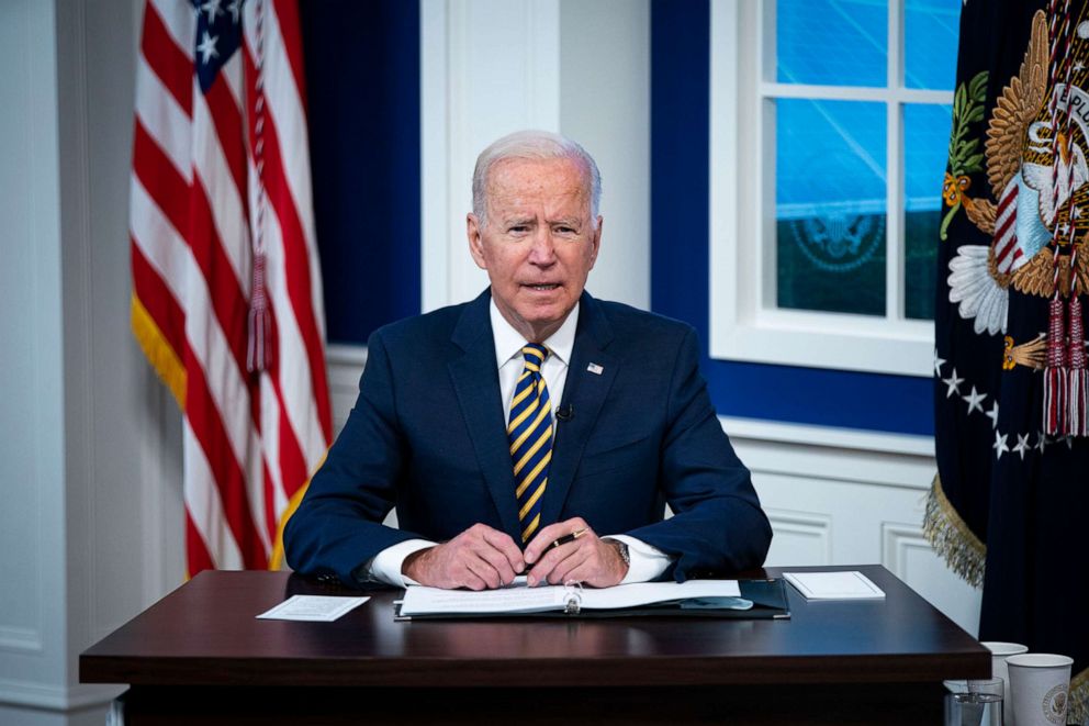 PHOTO: In this Sept. 17, 2021, file photo, President Joe Biden speaks in the Eisenhower Executive Office Building in Washington, D.C.