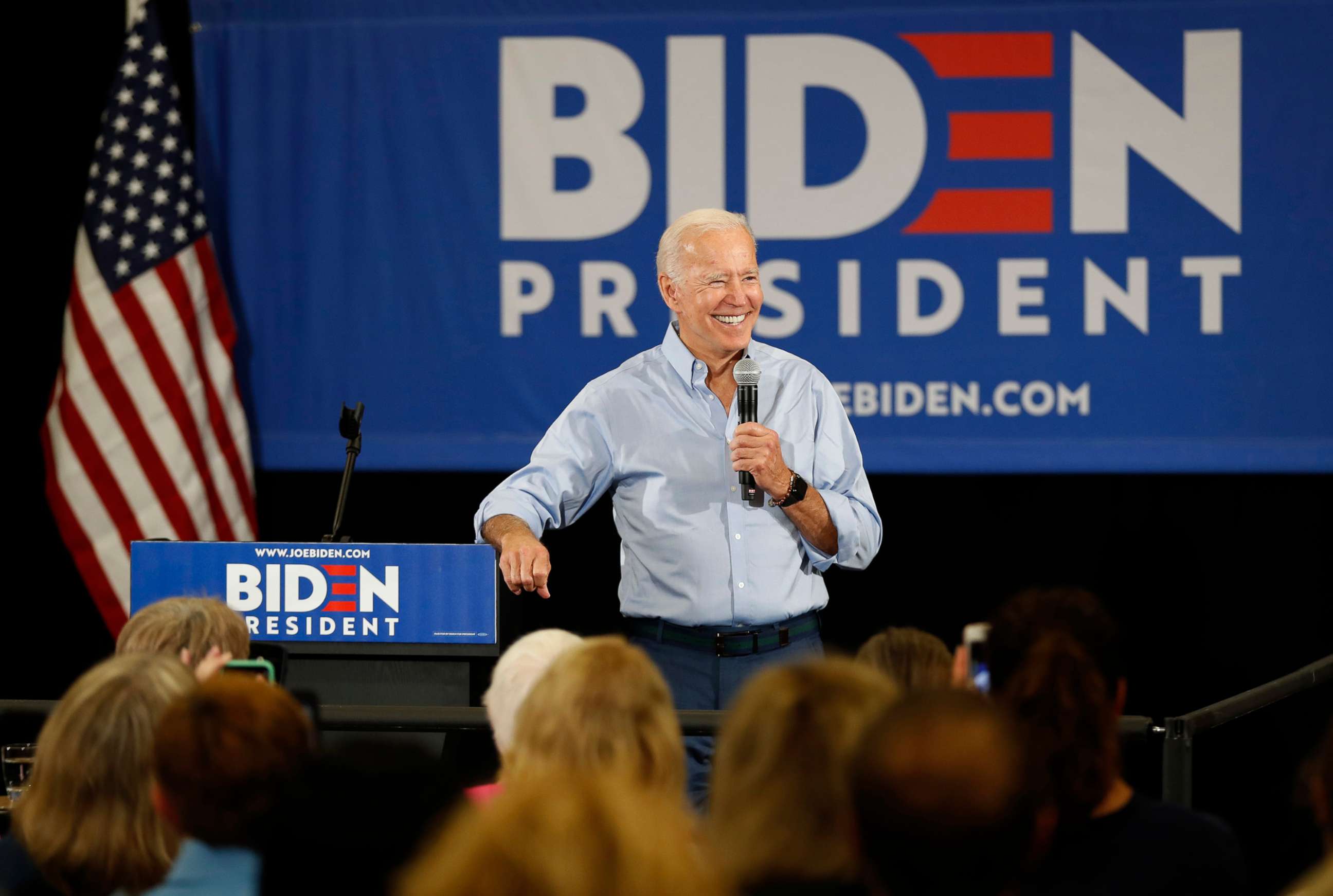 PHOTO: Democratic presidential candidate  and former Vice President Joe Biden speaks on June 12, 2019, in Clinton, Iowa.