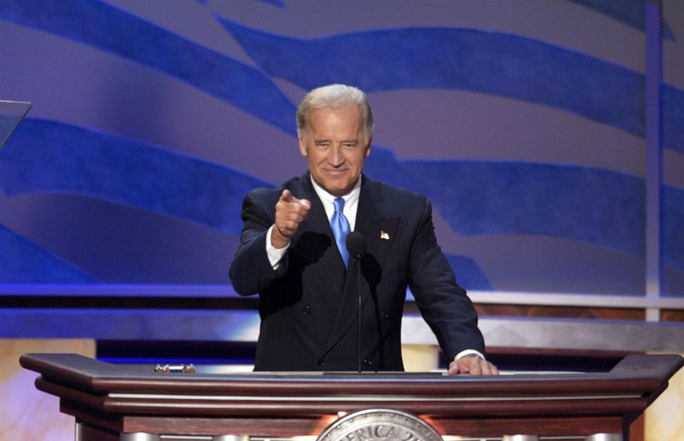 PHOTO: Joe Biden speaks during the 2004 Democratic National Convention in Boston, March 8, 2004.