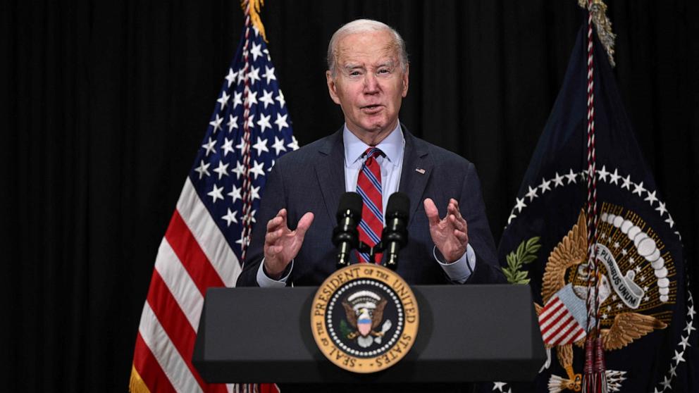 PHOTO: President Biden speaks about the release of hostages from Gaza, in Nantucket, Mass., on Nov. 24, 2023.