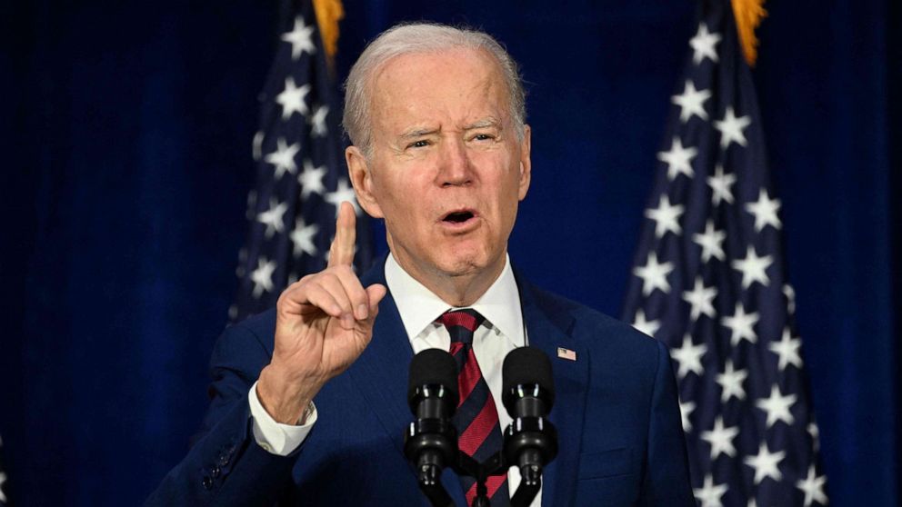 PHOTO: President Joe Biden discusses his efforts to reduce gun violence at The Boys & Girls Club of West San Gabriel Valley, in Monterey Park, Calif., on March 14, 2023.