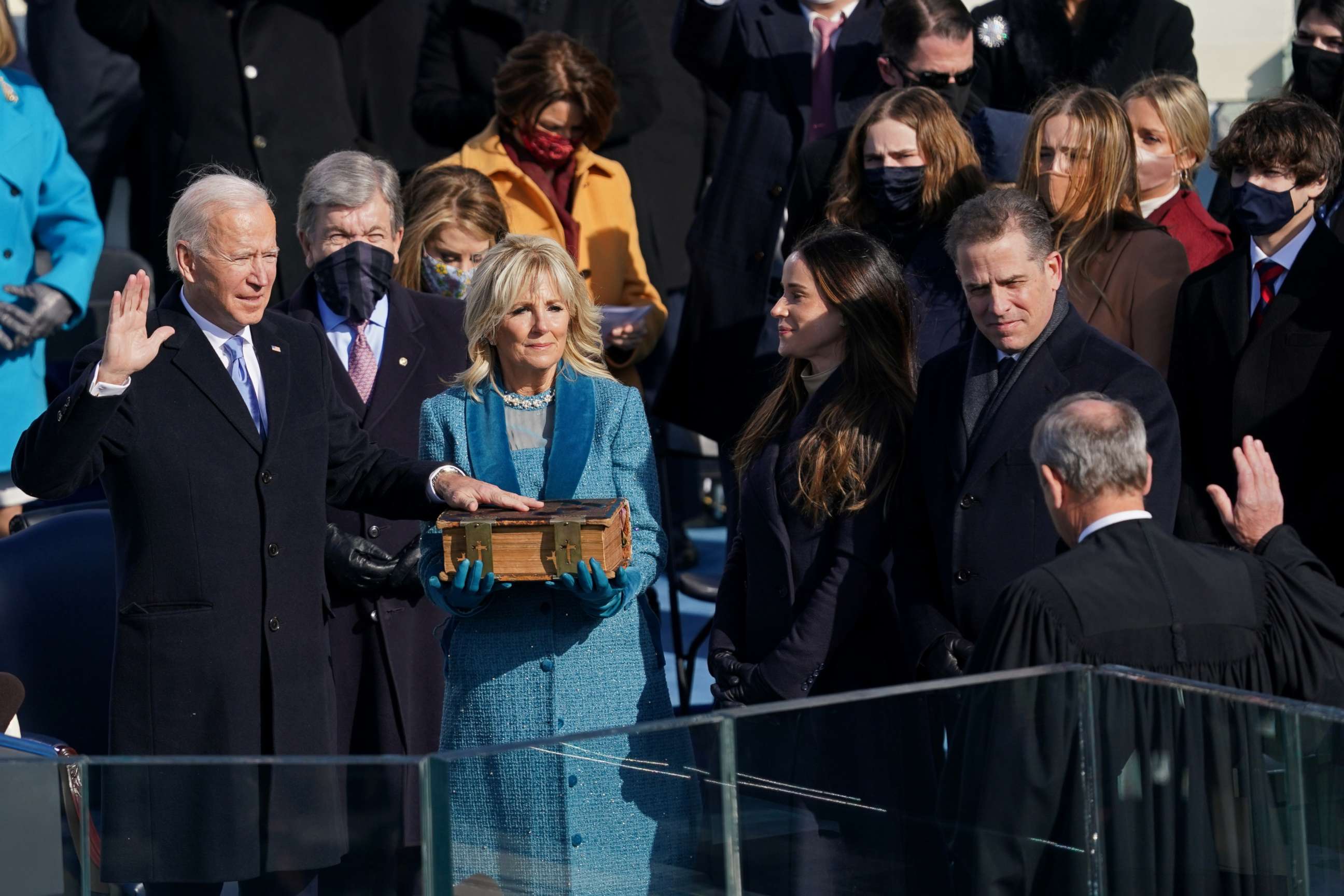 PHOTO: President-elect Joe Biden is sworn in as the 46th U.S. President, at the U.S. Capitol in Washington, Jan. 20, 2021.