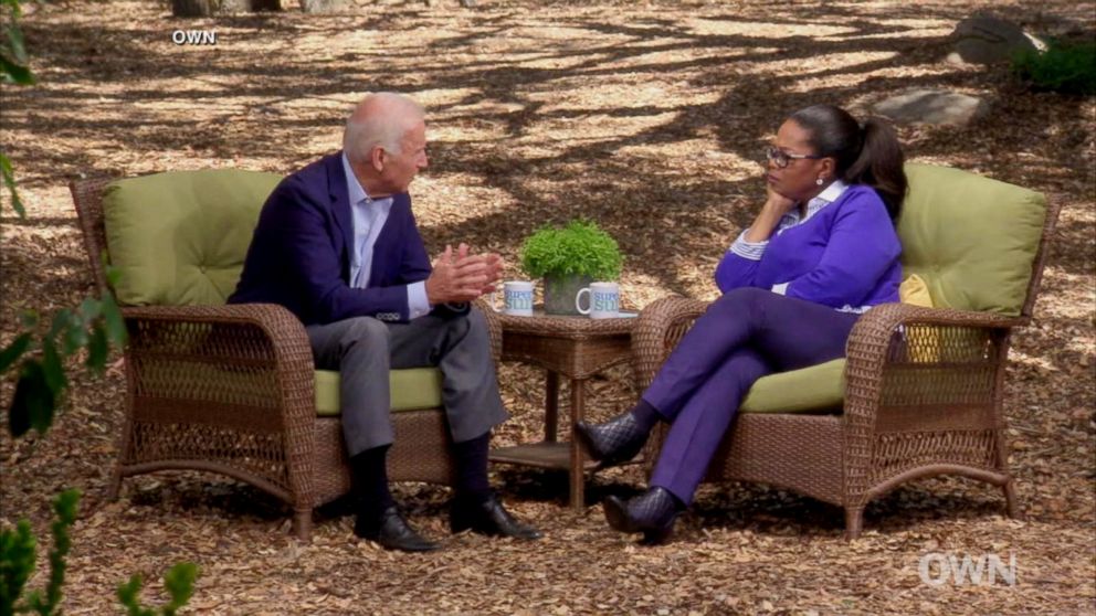 PHOTO: Former vice president Joe Biden told Oprah Winfrey he regrets that he doesn't currently occupy the Oval Office in an OWN Network interview.