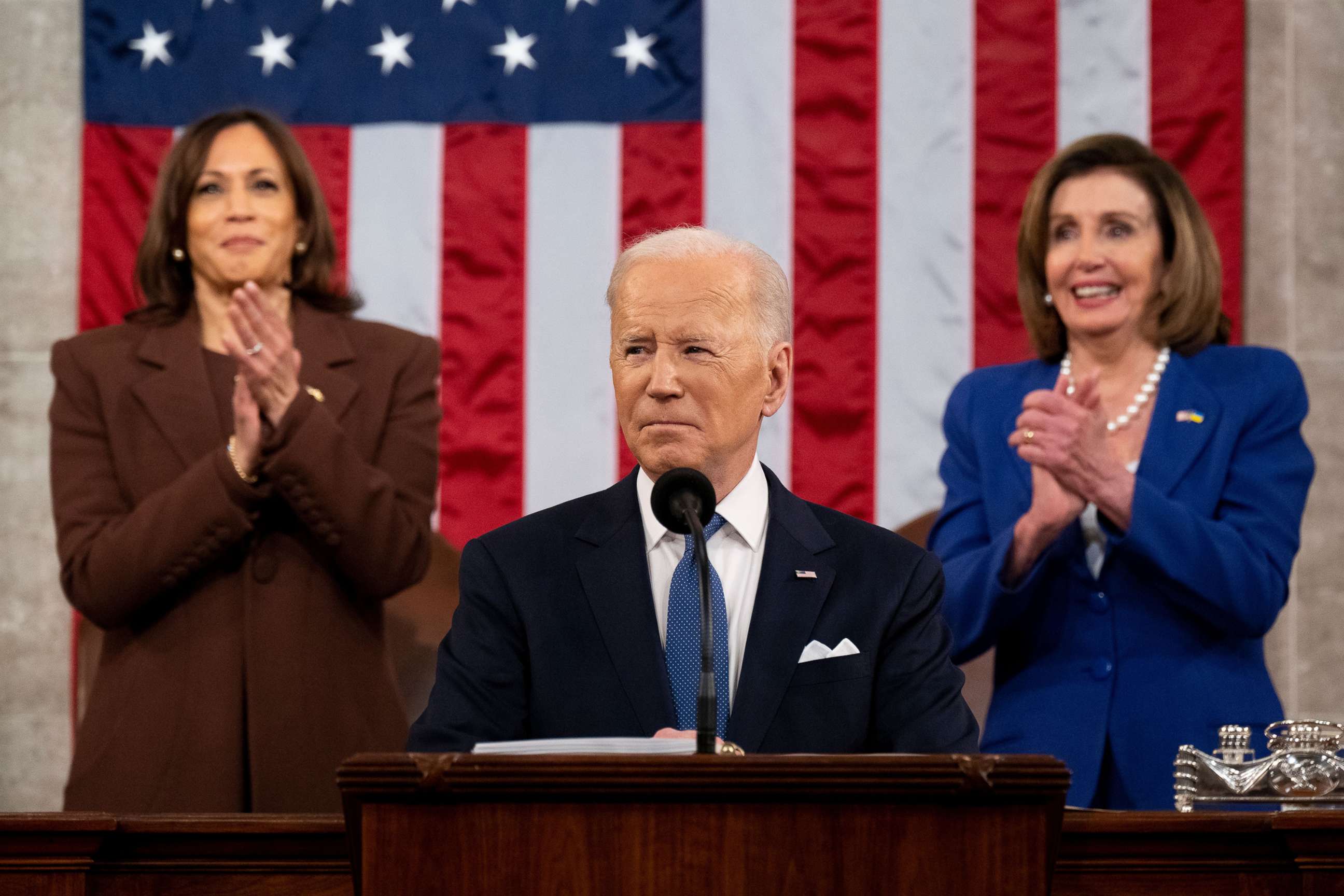 PHOTO: President Joe Biden delivers the State of the Union address to a joint session of Congress at the US Capitol in Washington, D.C., March 1, 2022.