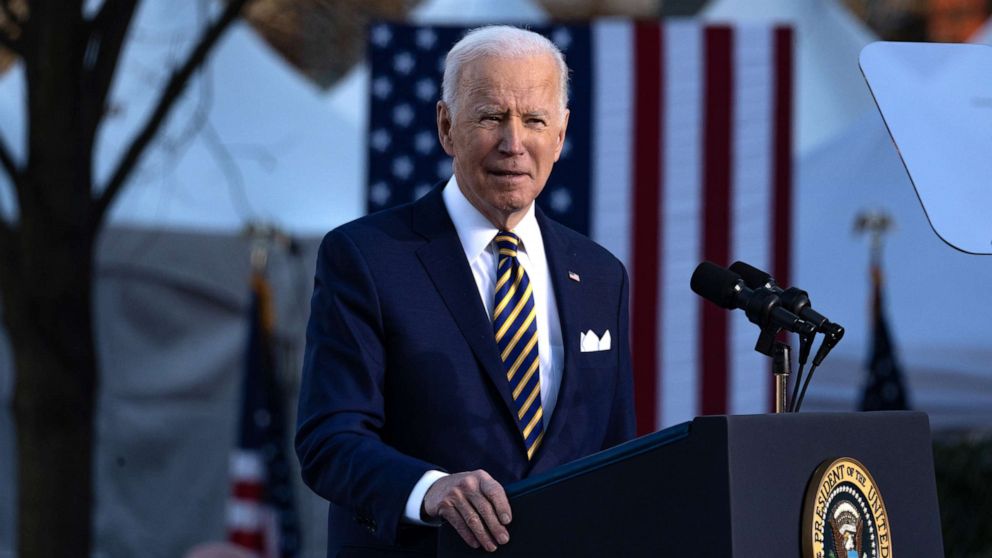 PHOTO: President Joe Biden speaks at an event in Atlanta, on Jan. 11, 2022.