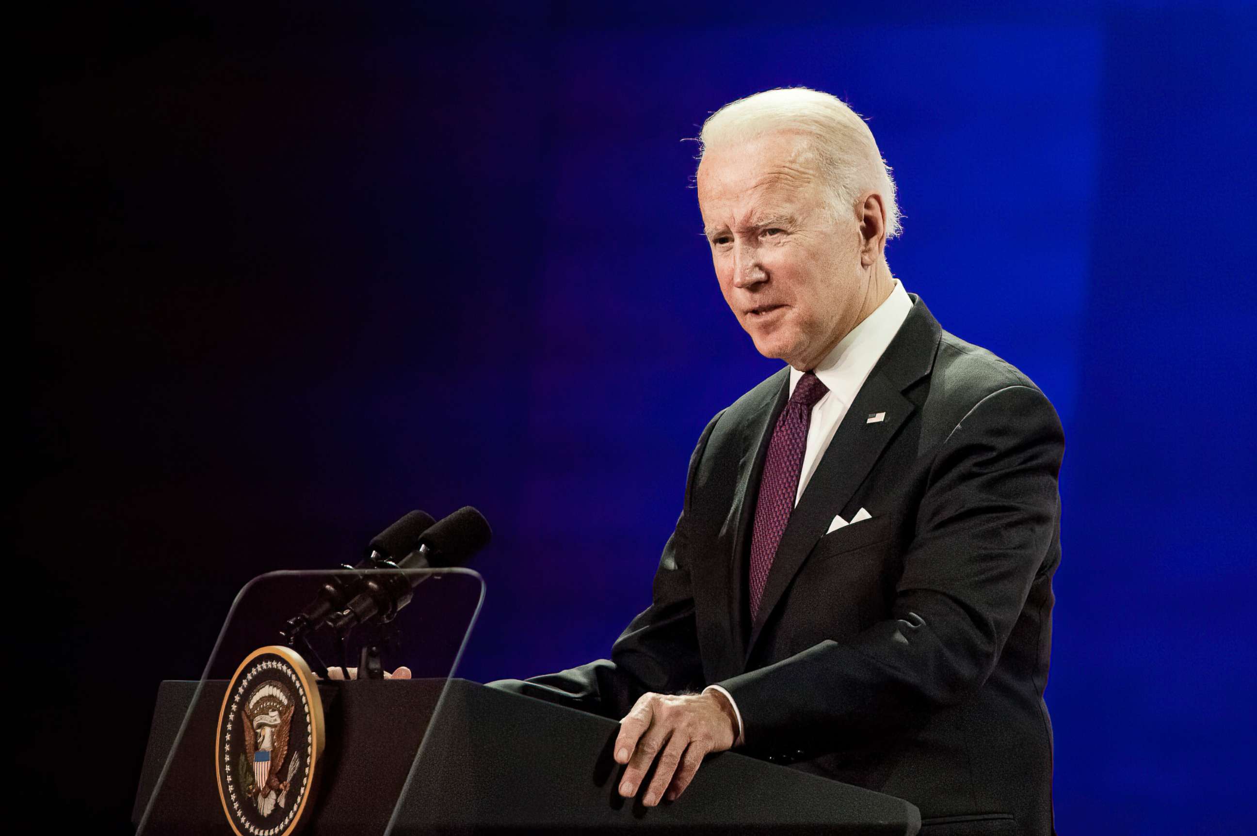 PHOTO: President Joe Biden speaks during a press conference in the G20 leaders' summit in Rome, Oct. 31, 2021.