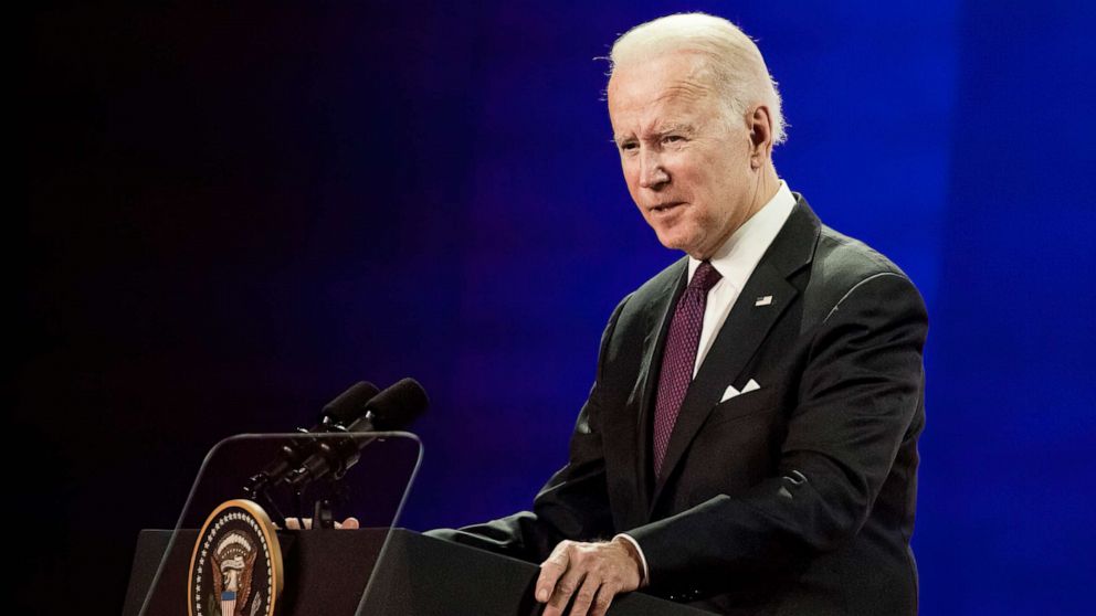 PHOTO: President Joe Biden speaks during a press conference in the G20 leaders' summit in Rome, Oct. 31, 2021.
