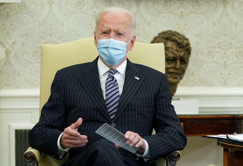 PHOTO: President Joe Biden holds a bi-partisan meeting on the American Jobs Plan at the White House, April 19, 2021. 