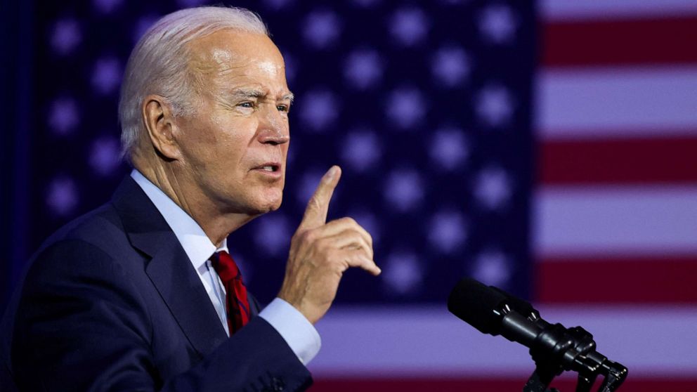 PHOTO: President Joe Biden participates in a political event at the Mayflower Hotel in Washington, D.C., June 23, 2023.