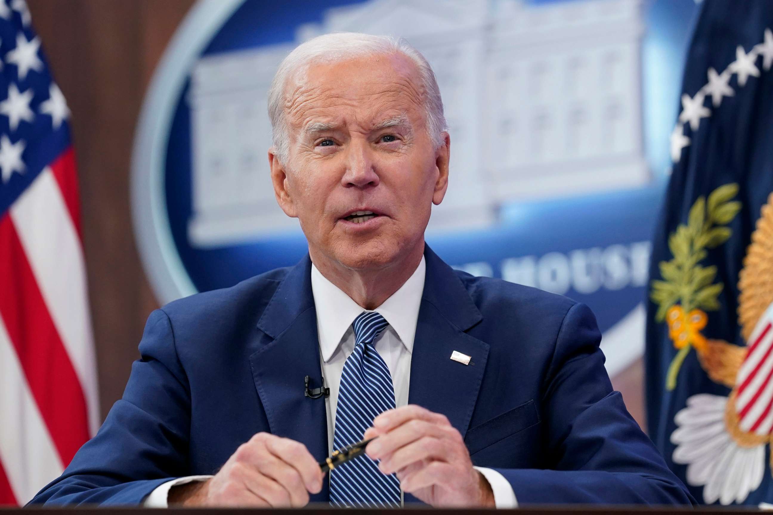 PHOTO: President Joe Biden speaks at the Summit on Fire Prevention and Control in the South Court Auditorium on the White House complex in Washington, D.C., Oct. 11, 2022.