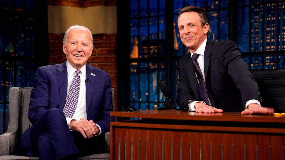 Biden addresses his age, Taylor Swift conspiracies and more on Seth Meyers'  late-night show - ABC News