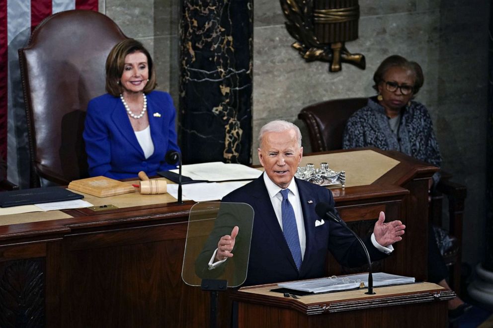 PHOTO: FILE - U.S. President Joe Biden delivers the State of the Union address in the U.S. Capitol's House Chamber, March 01, 2022 in Washington, DC.