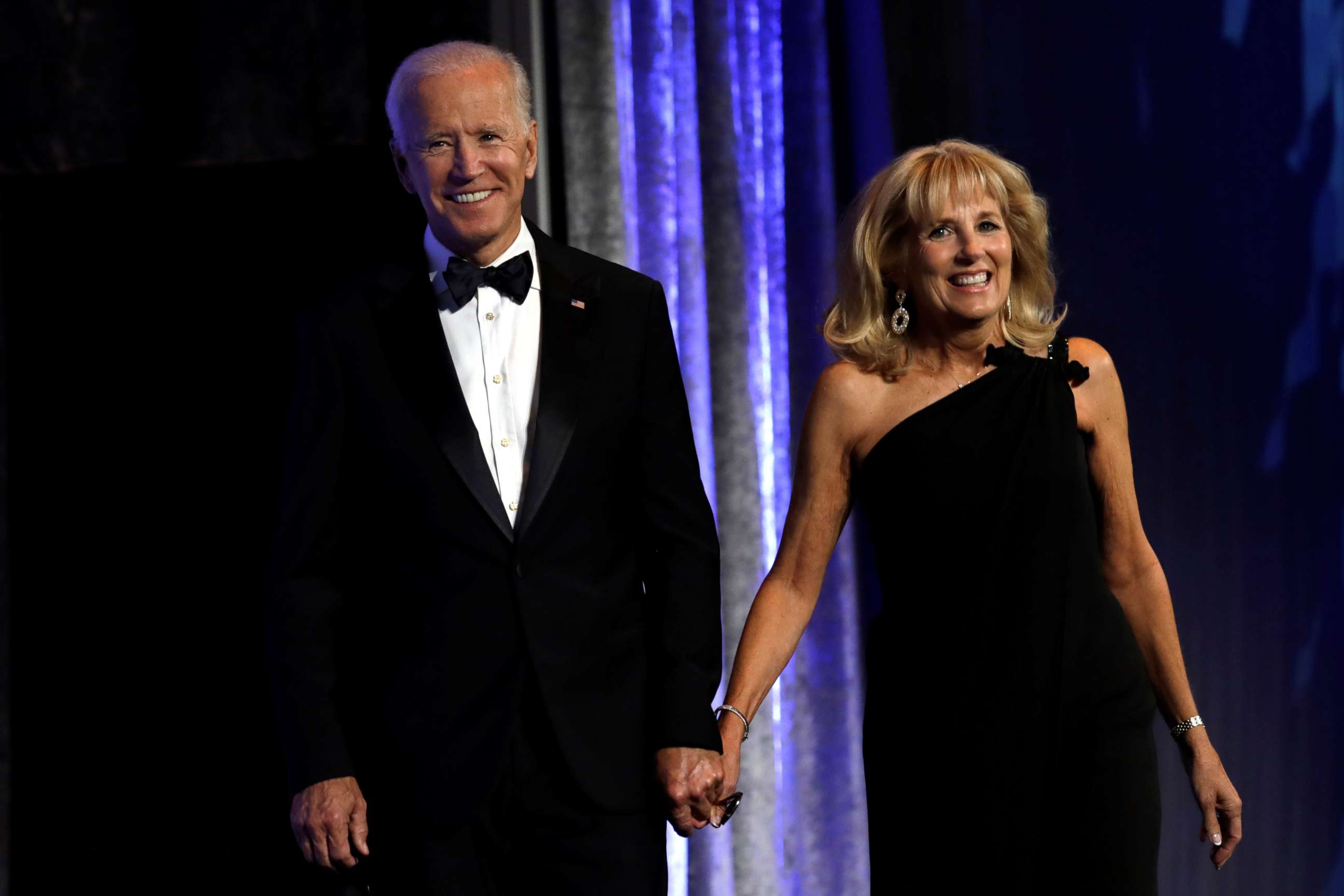 PHOTO: In this Sept. 15, 2018, file photo, former Vice President Joe Biden, with his wife Jill Biden, arrives to address the Human Rights Campaign dinner in Washington, D.C.