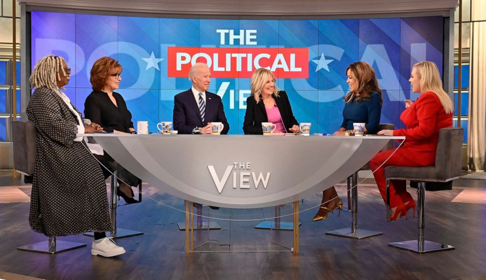 PHOTO: Former Vice President Joe Biden and wife, Dr. Jill Biden appear on "The View," Feb. 13, 2020.