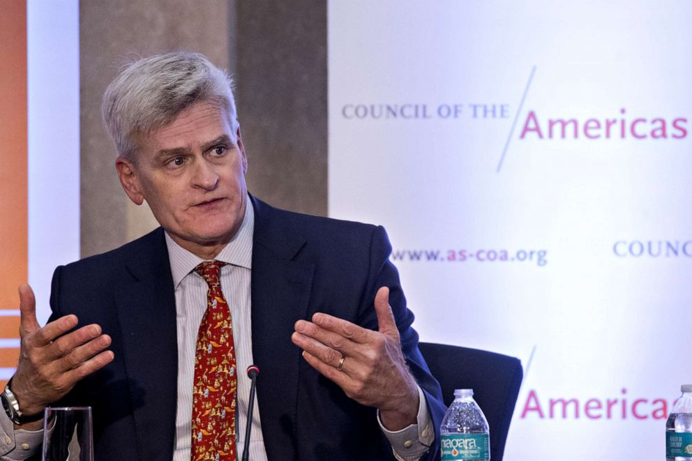 PHOTO: Senator Bill Cassidy speaks at the State Department in Washington, on Tuesday, May 7, 2019. 