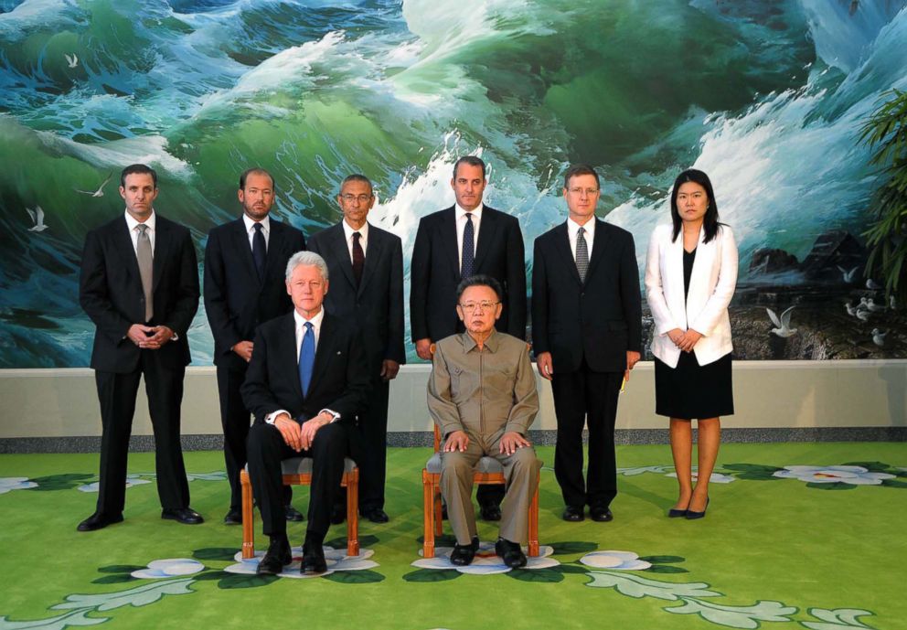 PHOTO: In this photo released by Korean Central News Agency, former U.S. President Bill Clinton, seated left, meets with North Korean leader Kim Jong Il, seated right, in Pyonggyang, North Korea, on Aug. 4, 2009.
