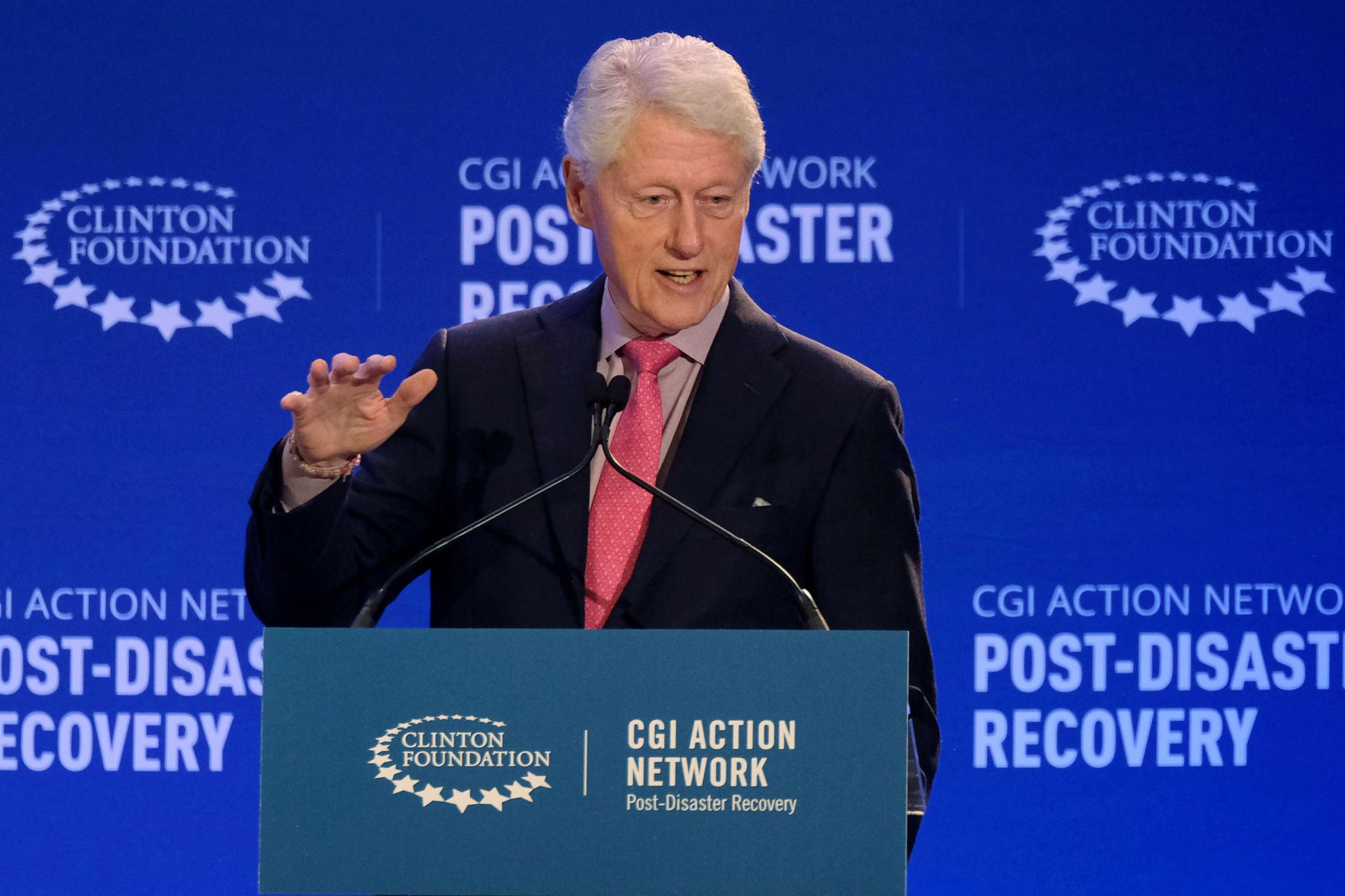 PHOTO: Former President Bill Clinton attends a meeting of the Clinton Global Initiative (CGI) Action Network in San Juan, Puerto Rico, Feb. 18, 2020.
