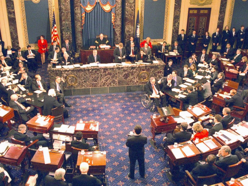 Image result for Senate during Clinton Impeachment